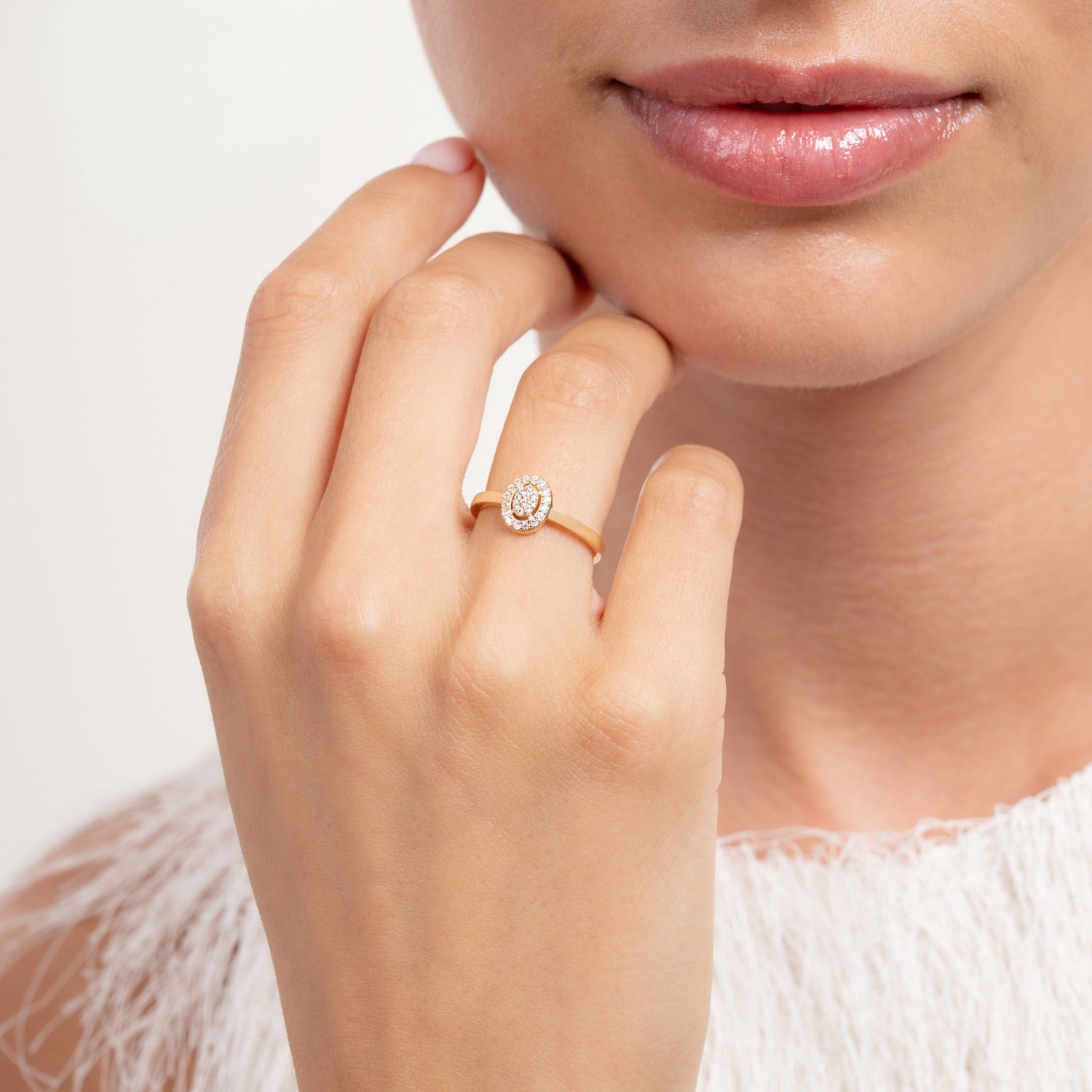 Isabel Bernard Le Marais Anne 14 Karat Gold Ring With Zirconia Stone IB330115-48