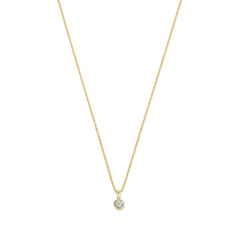 Isabel Bernard De La Paix Inaya 14 Carat Golden Necklace | diamond 0.03 ct | IBD350019