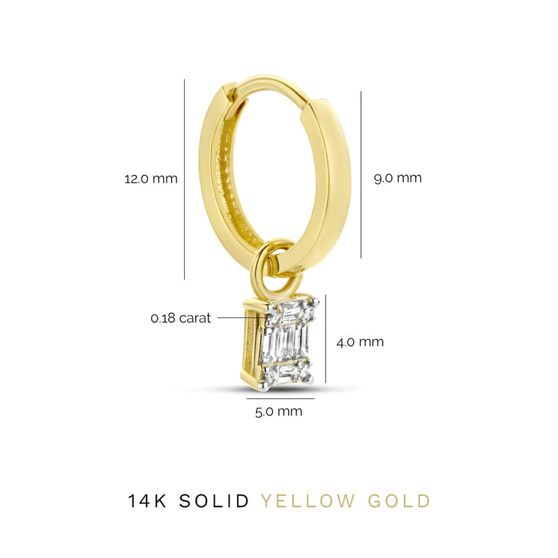 Isabel Bernard De la Paix Maxime 14 Karat Goldcreolen mit Diamant 0.26 ct IBD360019-zoom-