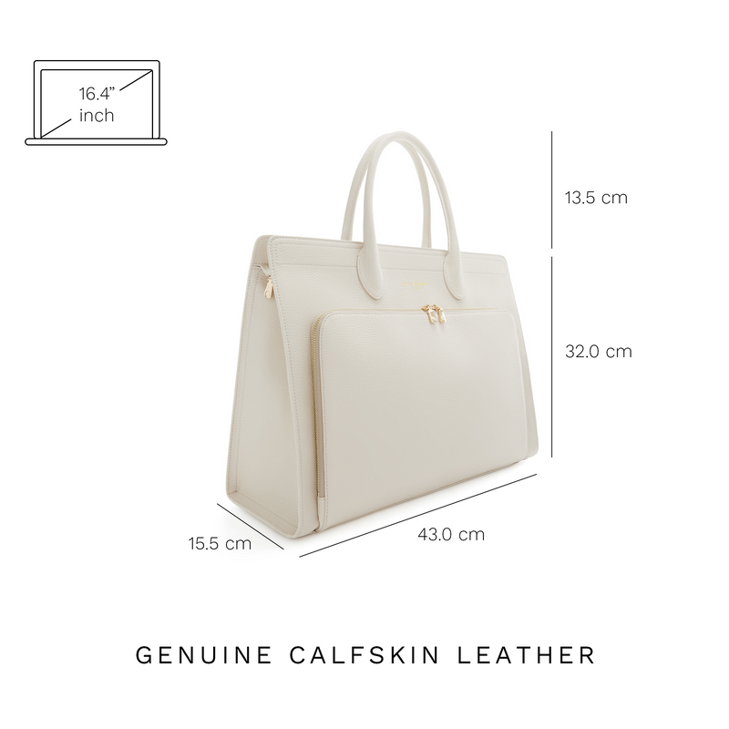Isabel Bernard Honoré Nadine Creme Kalbsleder Handtasche IB25052-zoom-