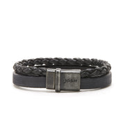 Josh Vintage herren Armband Schwarz 09264-BRA-VB/BLACK/L