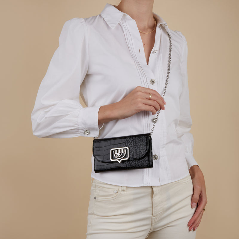 Chiara Ferragni Eyelike damen Umhängetasche Schwarz 75SB4BBE-ZS728-899-zoom-