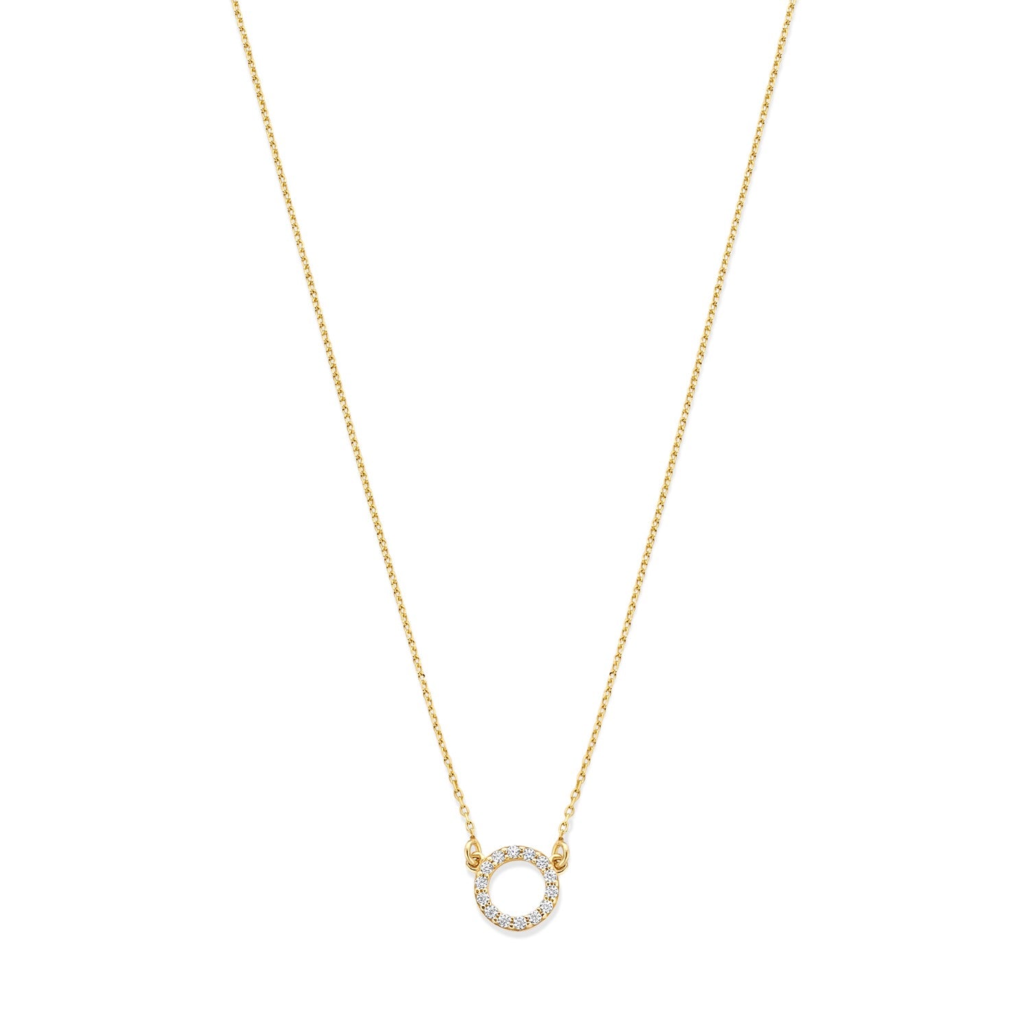 Beloro Jewels Monte Napoleone Irene 9 karat gold necklace with zirconia stones BO340048