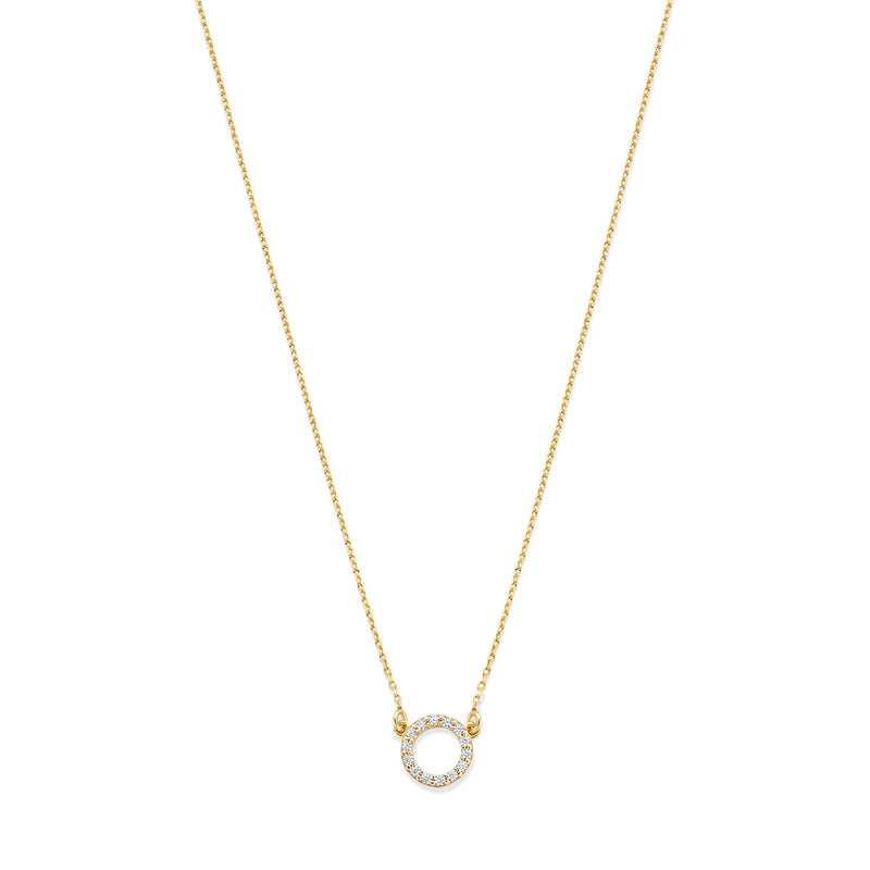 Beloro Jewels Monte Napoleone Irene 9 Karat Gold Halskette mit Zirkonia-Steinen BO340048-zoom-