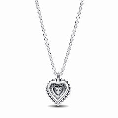 Pandora Timeless 925 Sterling Silver Heart Necklace 393099C01-45