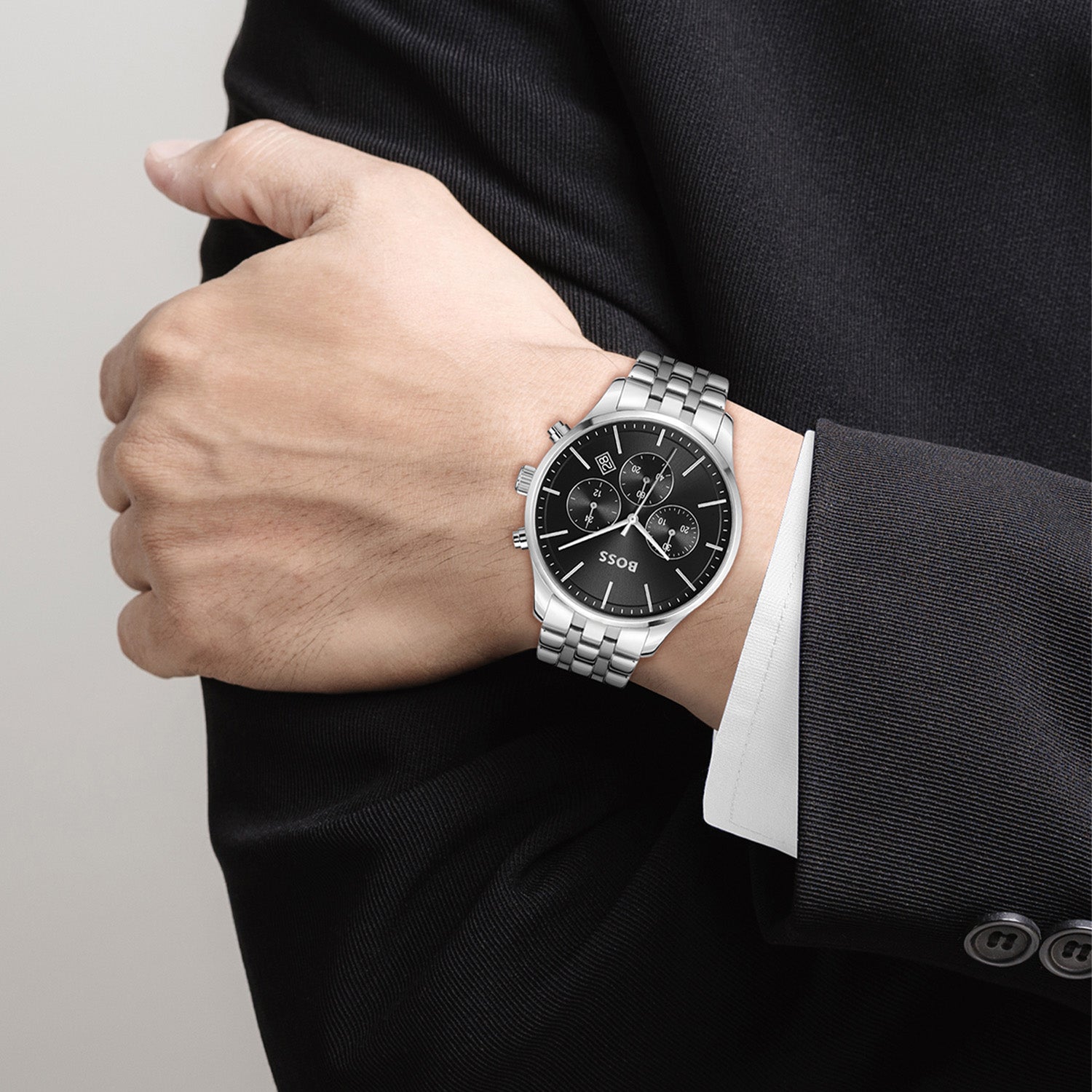 Hugo Boss AVERY Zwart Heren Horloge 2002-HB1514157