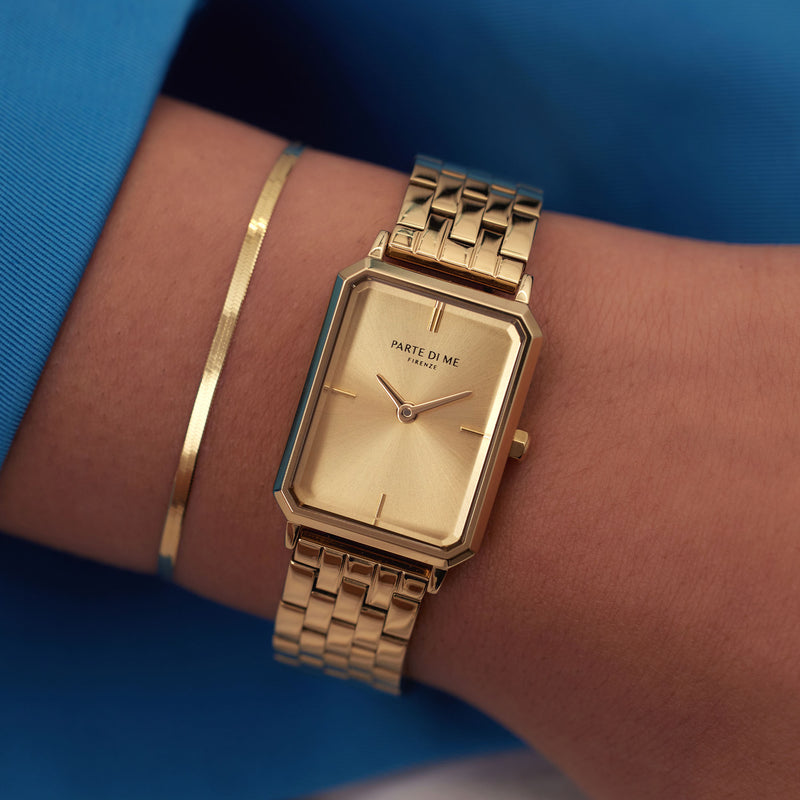 Parte Di Me Orologio Rechthoekig DamenUhr Goldfarbene PDM09000-zoom-