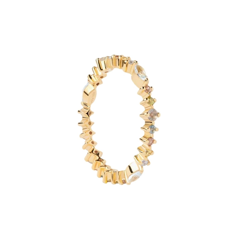 P D Paola Color 925 Sterling Silver Ring with Gold Plating AN01-C80-14-zoom-