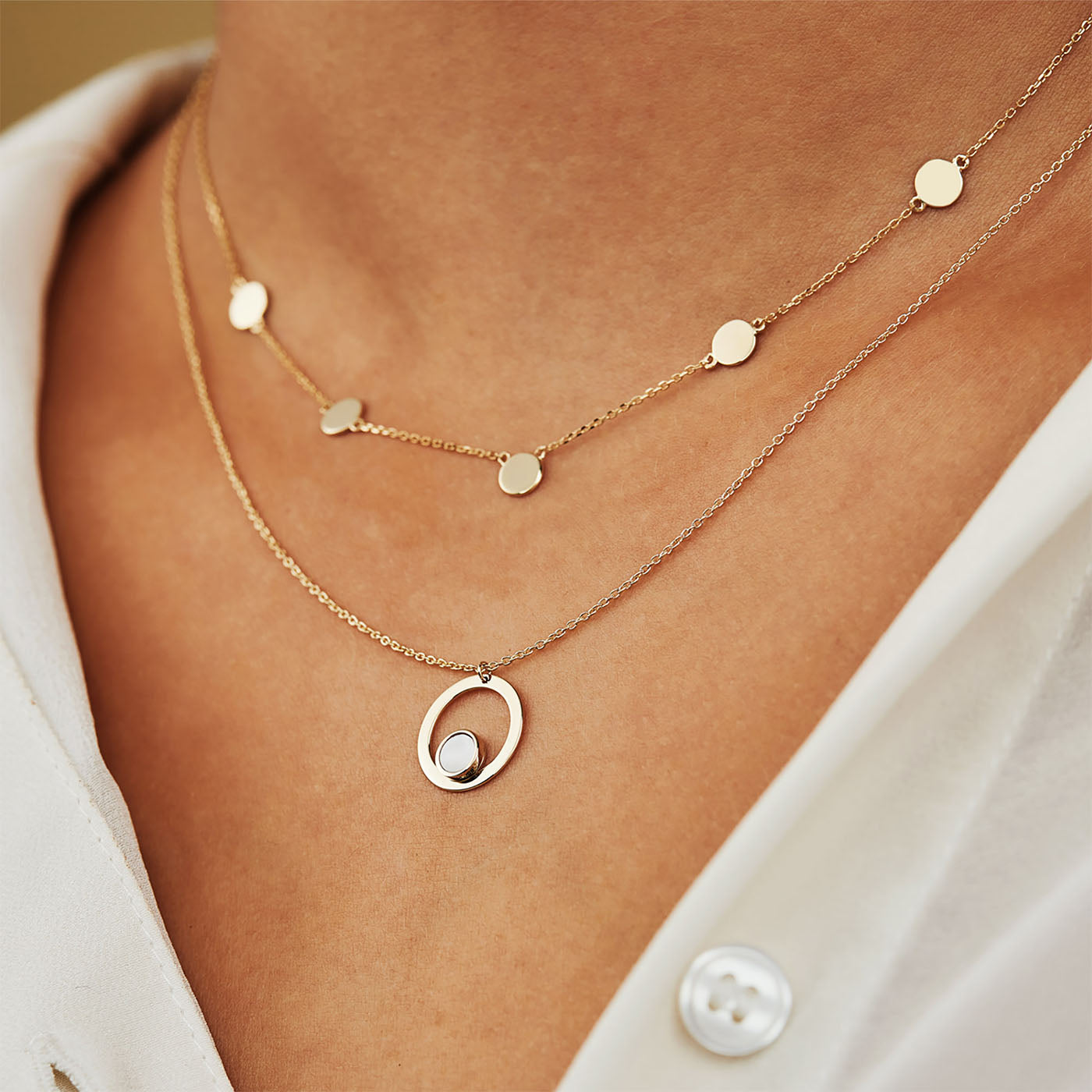 Isabel Bernard Belleville Nova 14 Carat Golden Necklace IB340029 (Length: 40.00-45.00 cm)