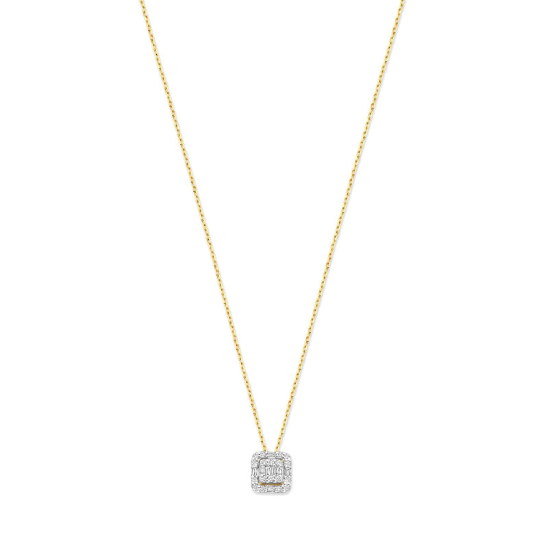 Isabel Bernard De la Paix Elena 14 Karat Goldkette mit Diamant 0.18 ct IBD350030-zoom-