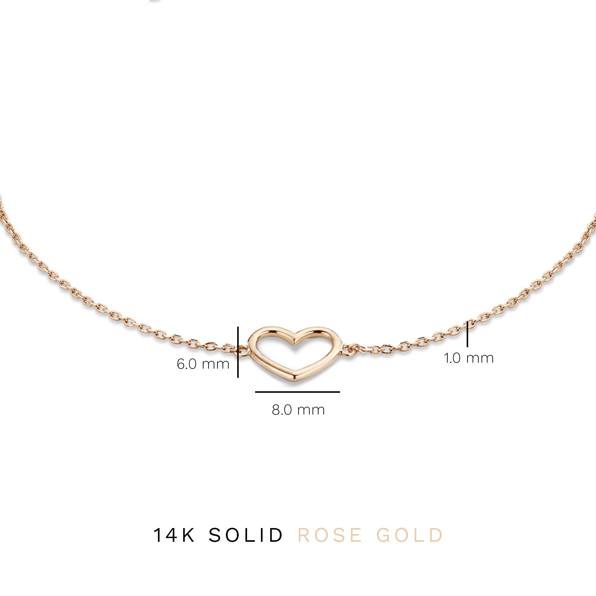 Isabel Bernard La Concorde Amore 14 Carat Rosegold BraceletwithHeart IB320043