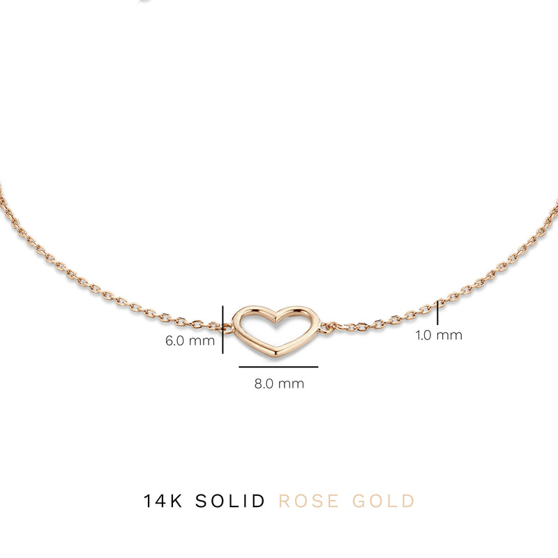 Isabel Bernard La Concorde Amore 14 Karat | Roségold Armband mit Herz IB320043-zoom-