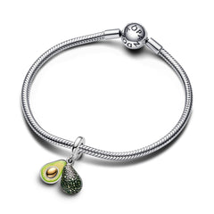 Pandora Moments 925 Sterling Silver Avocado Charm with Gold Plating 763405C01