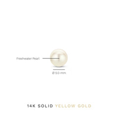 Isabel Bernard Belleville Luna 14 Carat Golden Ear Studs IB360132