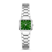 Parte di Me Orologio square ladies watch silver coloured and green PDM09029