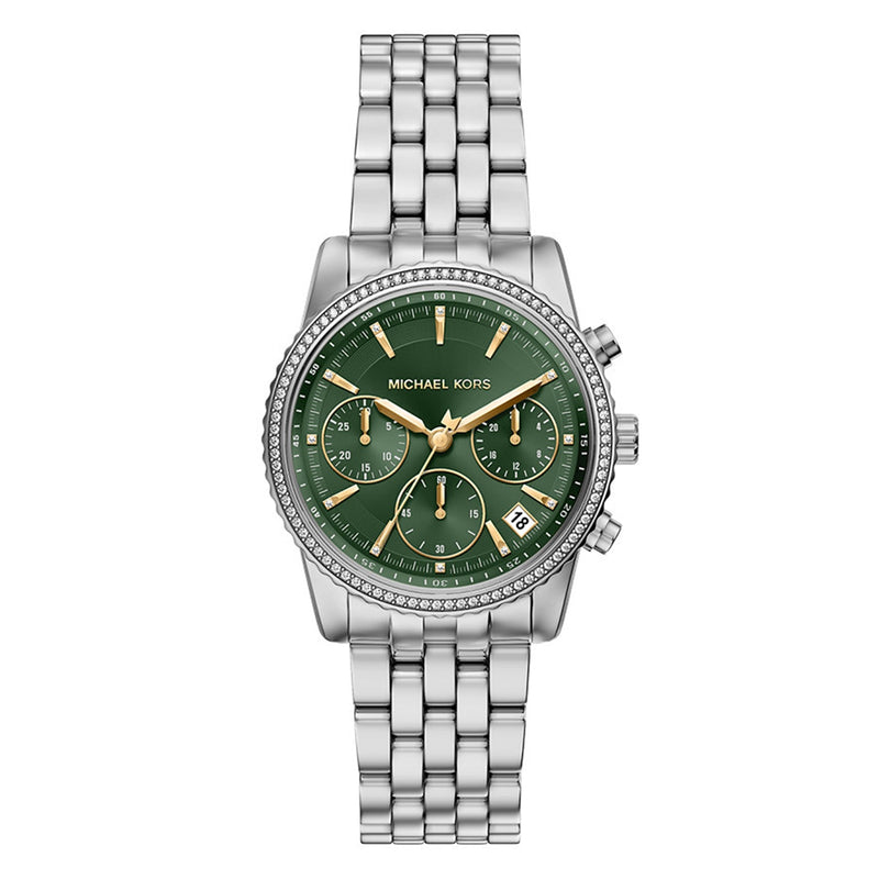 Michael Kors Bryant Round Green Dial Watch MK7583-zoom-