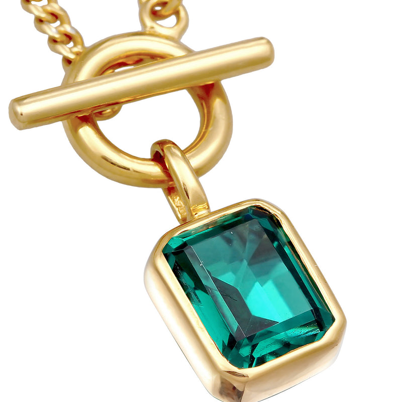 Elli 925 Sterling Silver Necklace Gold plated with Quartz 2004-BF-0007908-001-zoom-