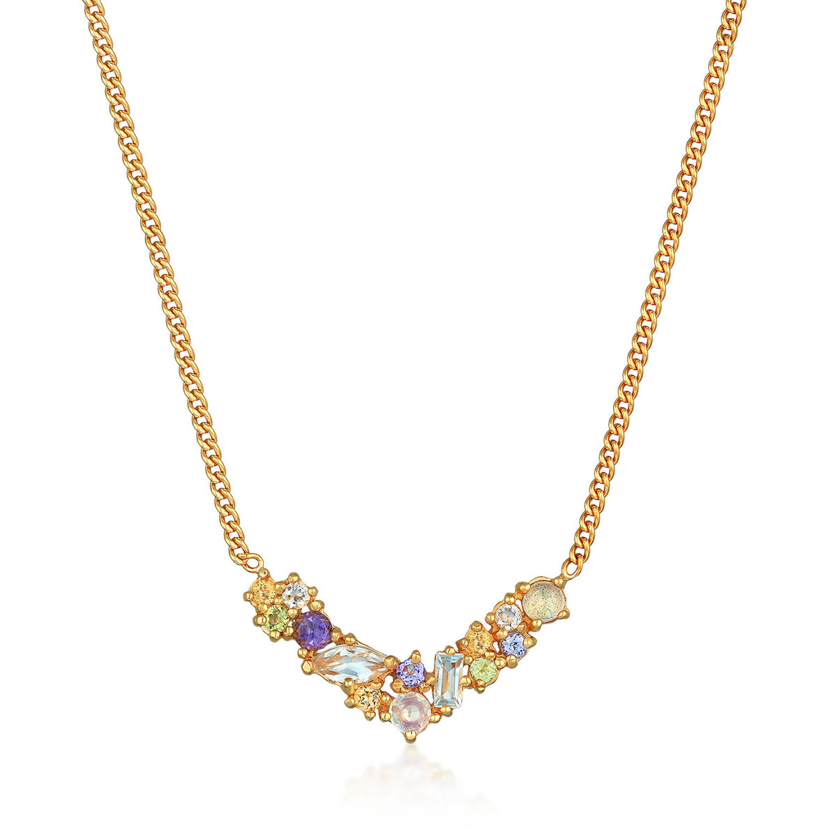 Elli 925 Sterling Silver Necklace with Moonstone 2004-BF-0007937-001