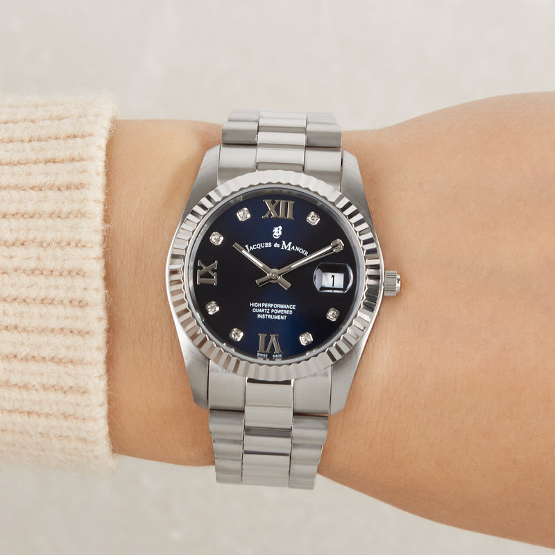 Jacques du Manoir Inspiration Prestige damen Uhr Silber JWL01307-zoom-