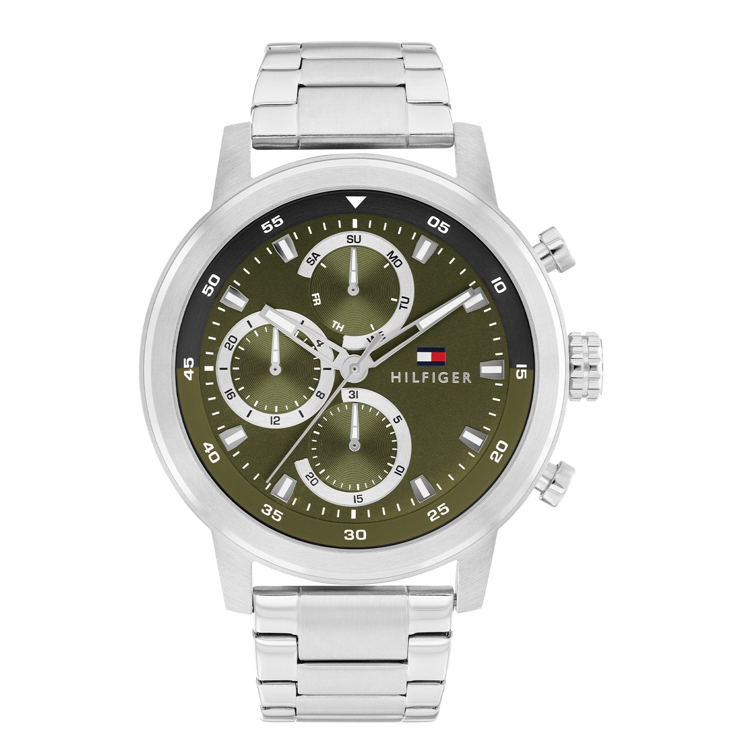 Tommy Hilfiger Rocky Silver and Green Men's Watch TH1792180