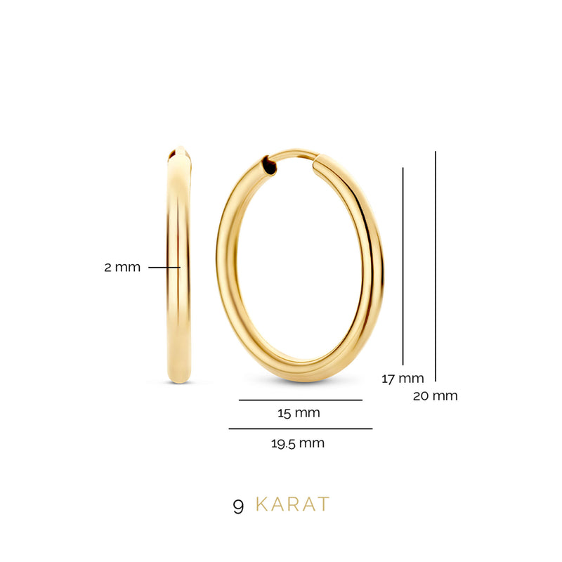 Beloro Jewels La Rinascente damen Creolen 375 Gold BO360050-zoom-