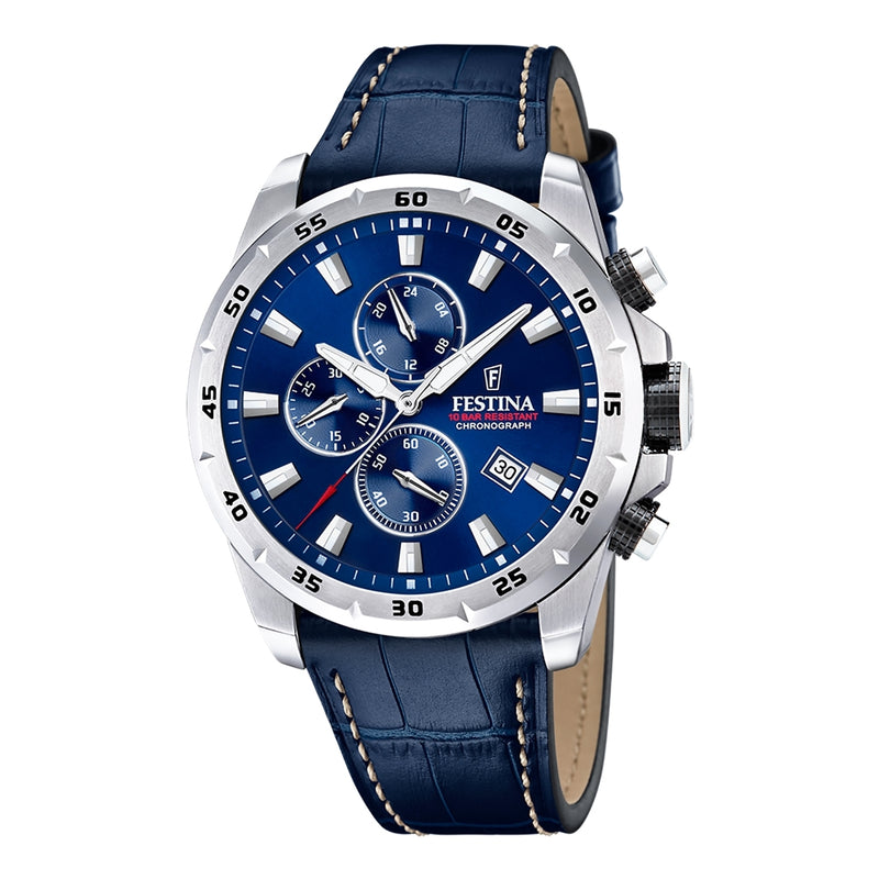 Festina Timeless Chrono herren Uhr Blau F20692/2-zoom-