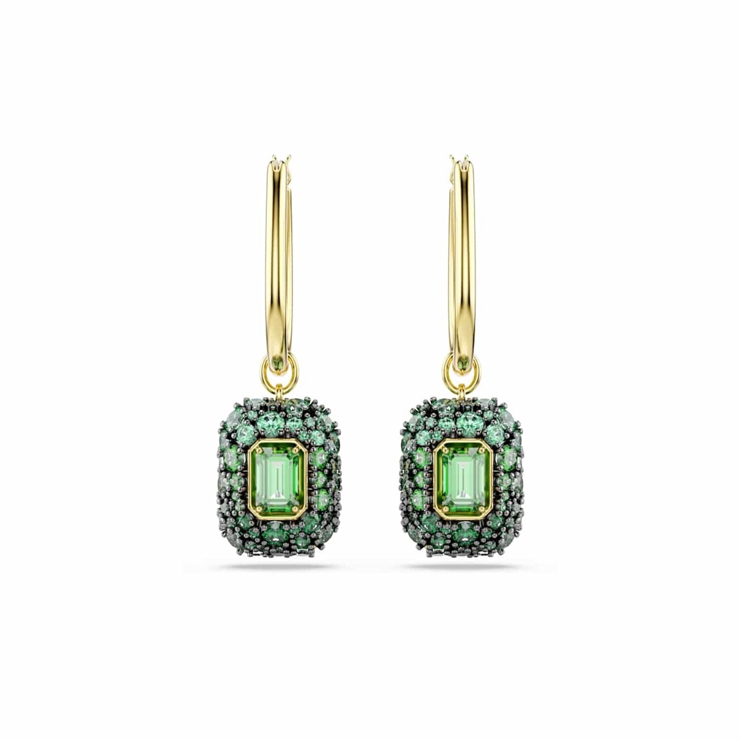 Swarovski Sublima Glam Gold-Tone Earrings with Green Crystal 5752890