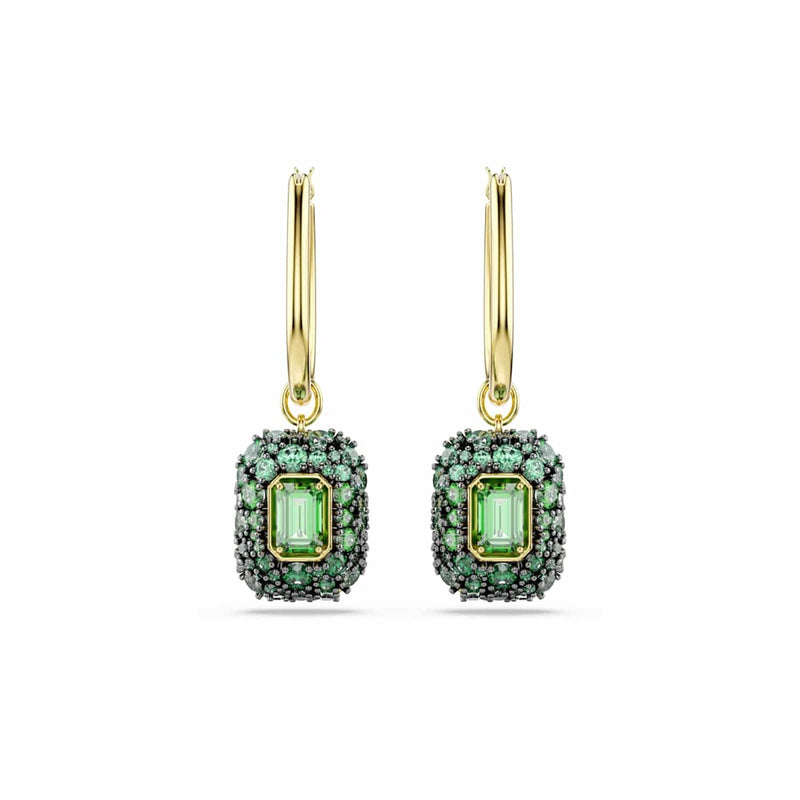 Swarovski Sublima Glam Ohrringe in Goldoptik mit grünem Kristall 5752890-zoom-