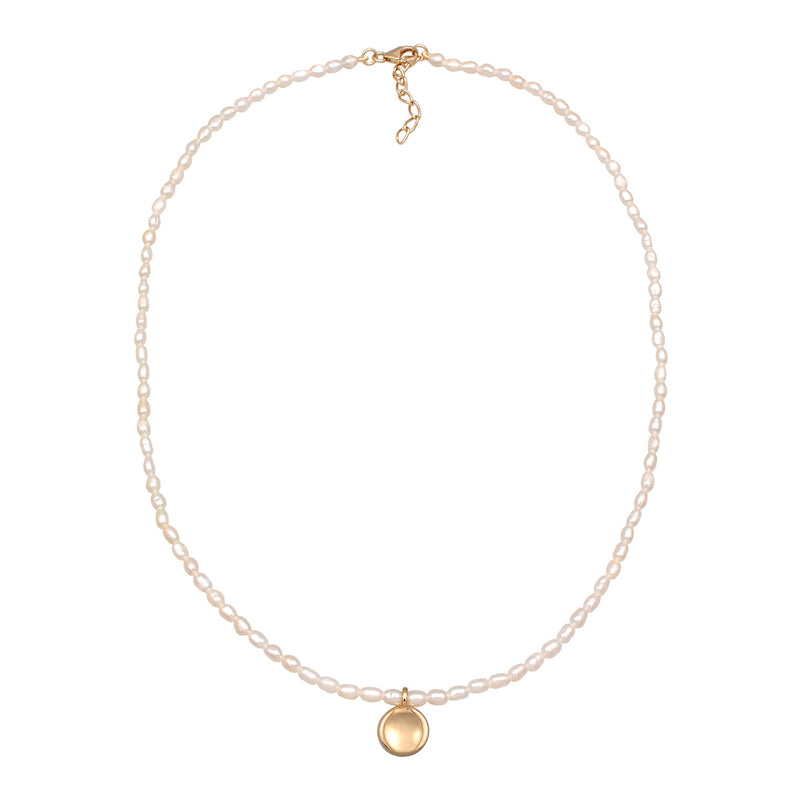 Elli 925 Sterling Silver Pearl Necklace with Coin 2004-BF-0007545-001-zoom-