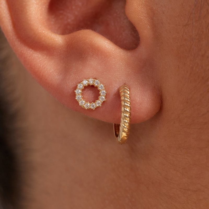 Beloro Jewels Monte Napoleone Ivet 9 karat Gold Ohrstecker mit Zirkoniasteinen BO360122-zoom-