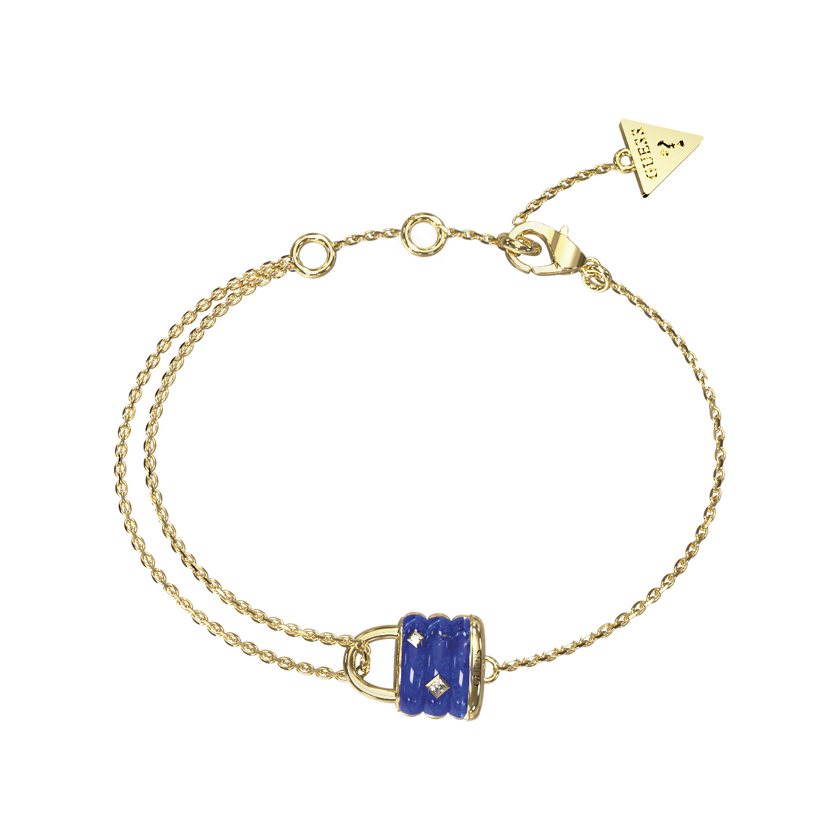 Guess Guess My Secret Gold and Blue Bracelet JUBB05413JWYGBLS