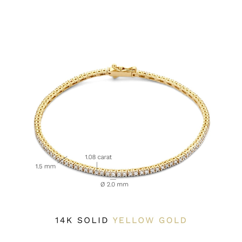 Isabel Bernard De la Paix Madeline 14 Karat | Gold Tennis Armband | Diamant 1.08 Karat | IBD320005-zoom-