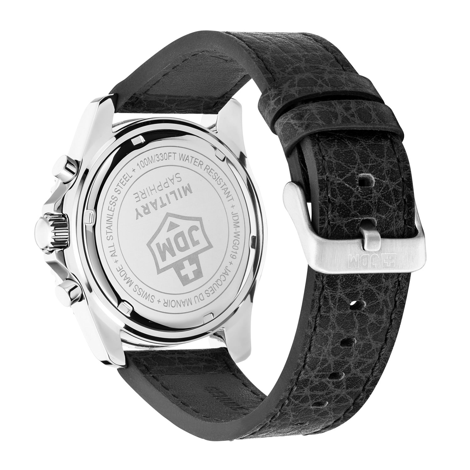 JDM Military Sierra Chrono Black Men's Watch JDM-WG019-05