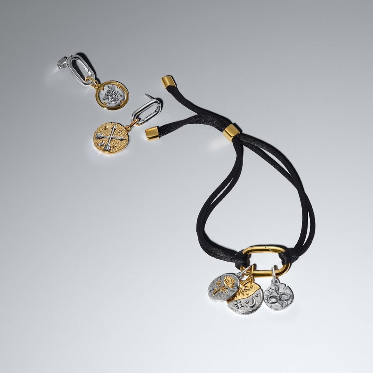 Pandora ME Gold Plated Openable Link Cord Bracelet 564680C01