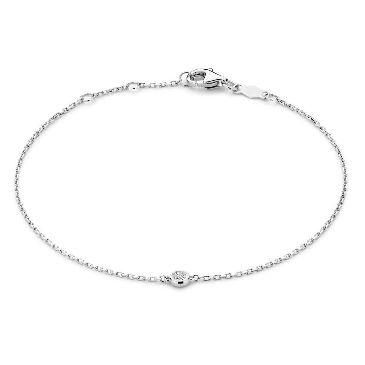 Isabel Bernard De la Paix Alfie 14 Carat Whitegold Bracelet | diamond 0.05 ct | IBD320004