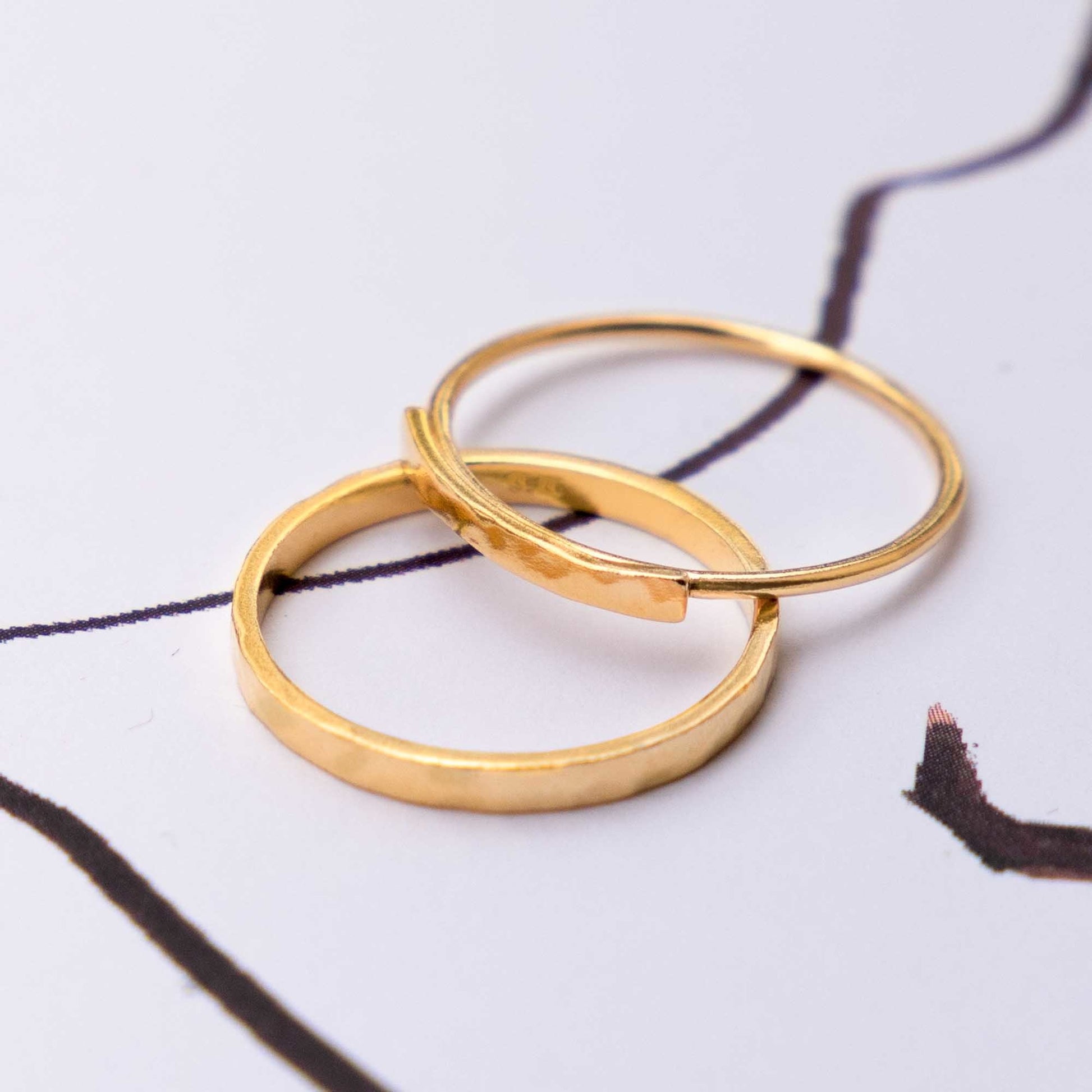 Violet Hamden Sisterhood Moonlit 925 Sterling Zilveren Goudkleurige Ring VH13028G-50 (Maat: 50)