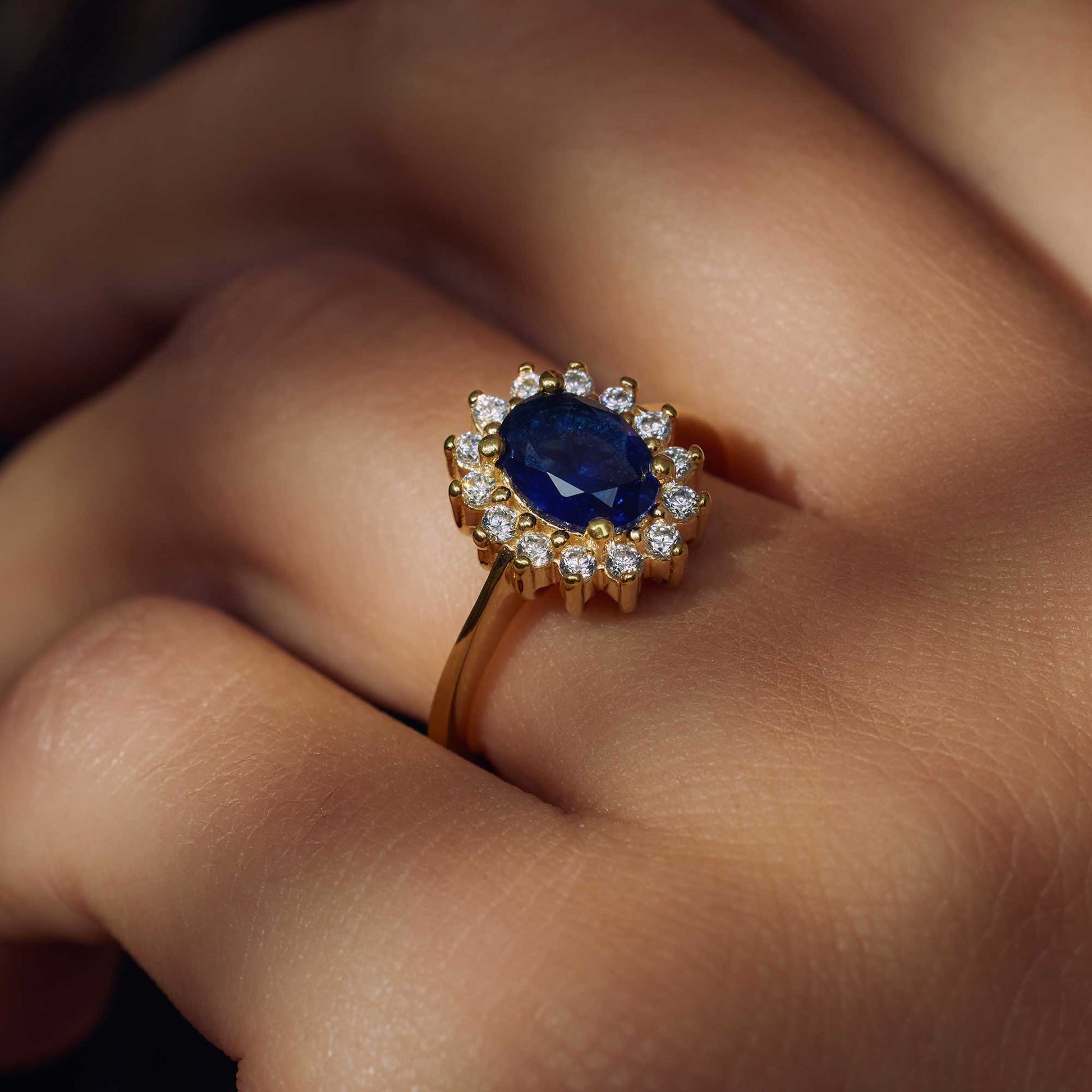 Parte Di Me Mia Colore Azure 925 Sterling Silver Gold Plated Ring PDM33061-56