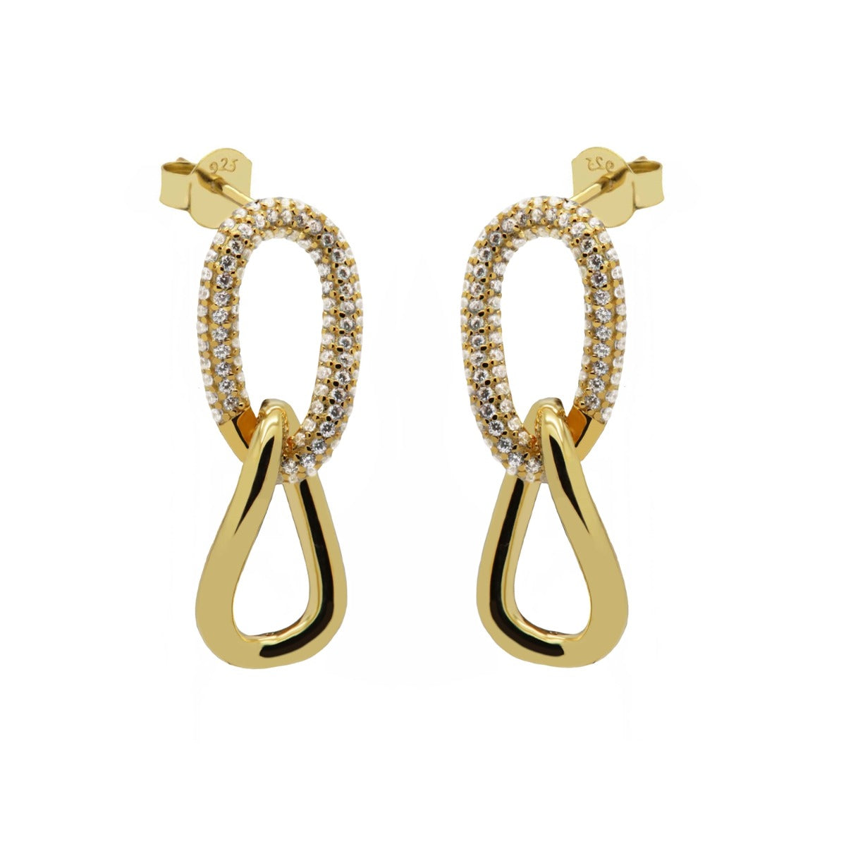 Karma 14 karat gold plated Ear Stud X125GP