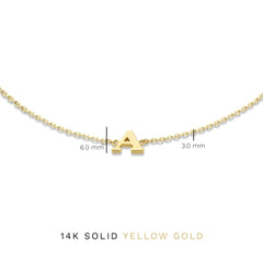 Isabel Bernard Le Marais Rachel 14 Carat Golden Initial Bracelet IB320101-A (Letter A)