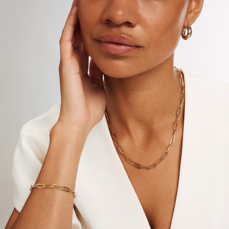 Isabel Bernard Cadeau d'Isabel 14 karat Gold Halskette und Armband Geschenksets IB90170-zoom-