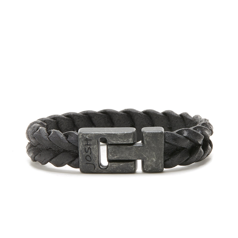 Josh Vintage herren Armband Schwarz 24941-BRA-VB/BLACK/L-zoom-