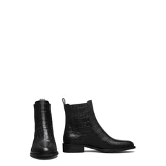 Isabel Bernard Vendôme Chey Croco Black Calfskin Leather Chelsea Boots IB53012-201-40