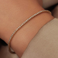 Isabel Bernard De la Paix Madeline 14 Carat Golden Tennis Bracelet | diamond 1.08 ct | IBD320005