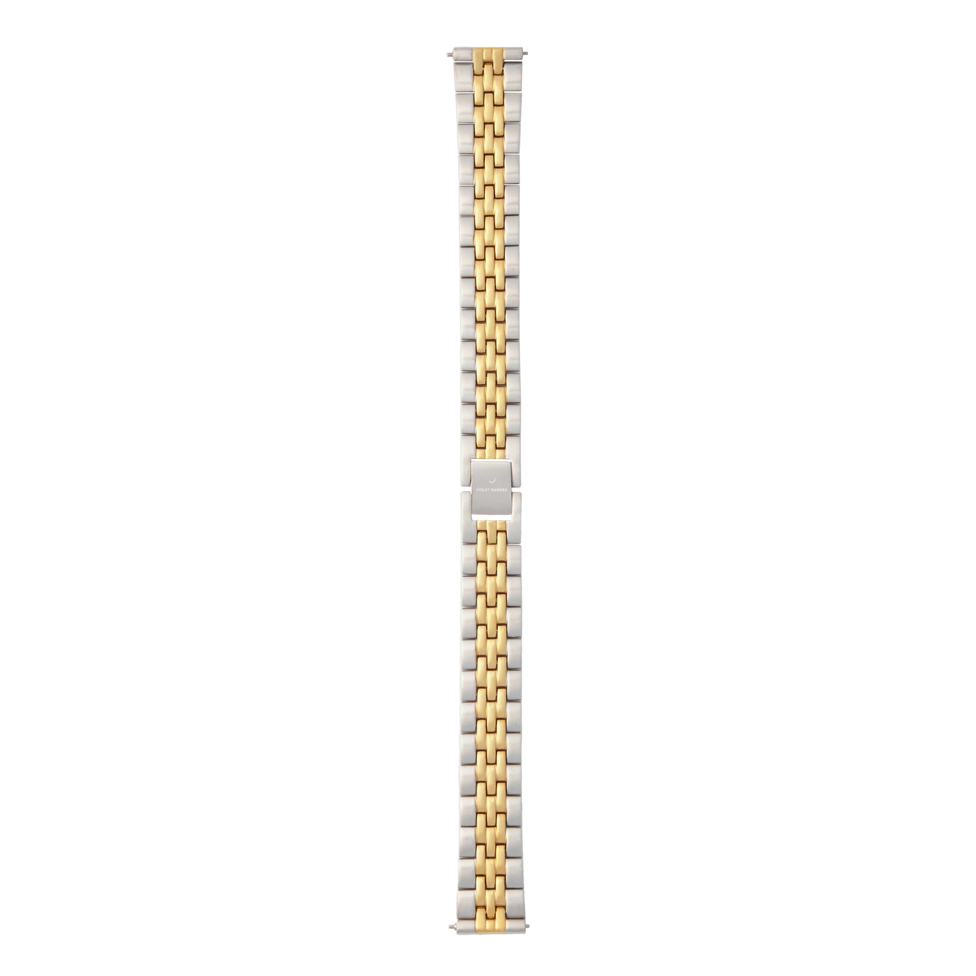 Violet Hamden Sunrise Gold Coloured and Silver Coloured Steel Watch strap (14 mm) VH43003