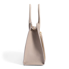 Isabel Bernard Honoré Nadine Taupe Leather Handbag made of Calfskin IB25038