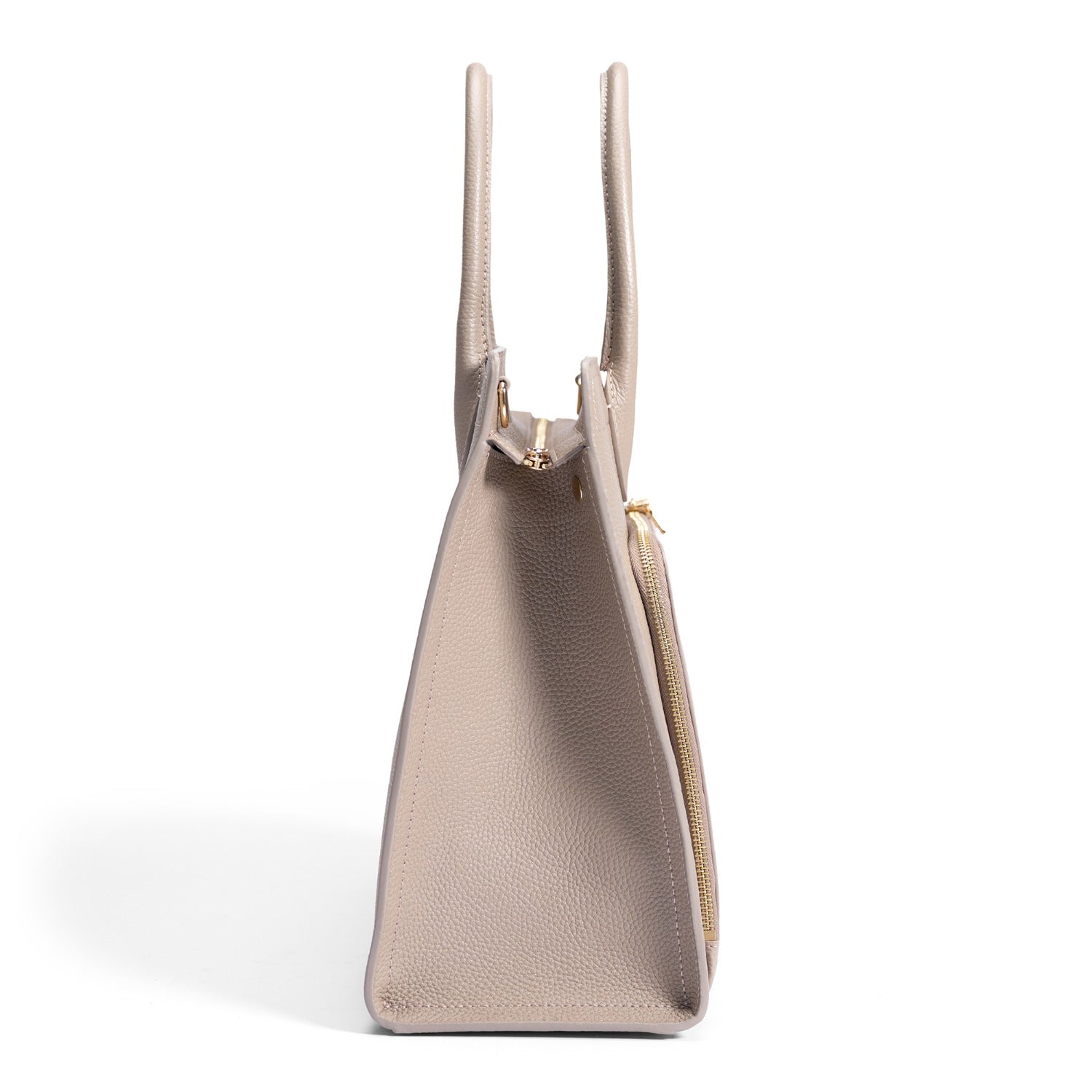 Isabel Bernard Honoré Nadine Taupe Leather Handbag made of Calfskin IB25038