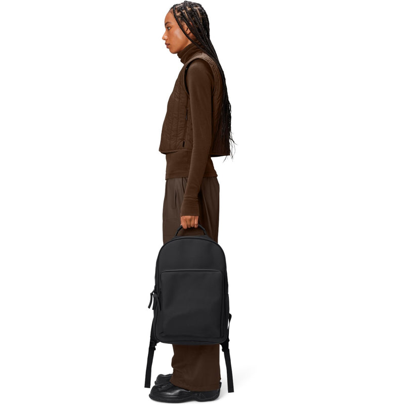 Rains Book Daypack Großer Schwarzer Rucksack R13680-01-zoom-