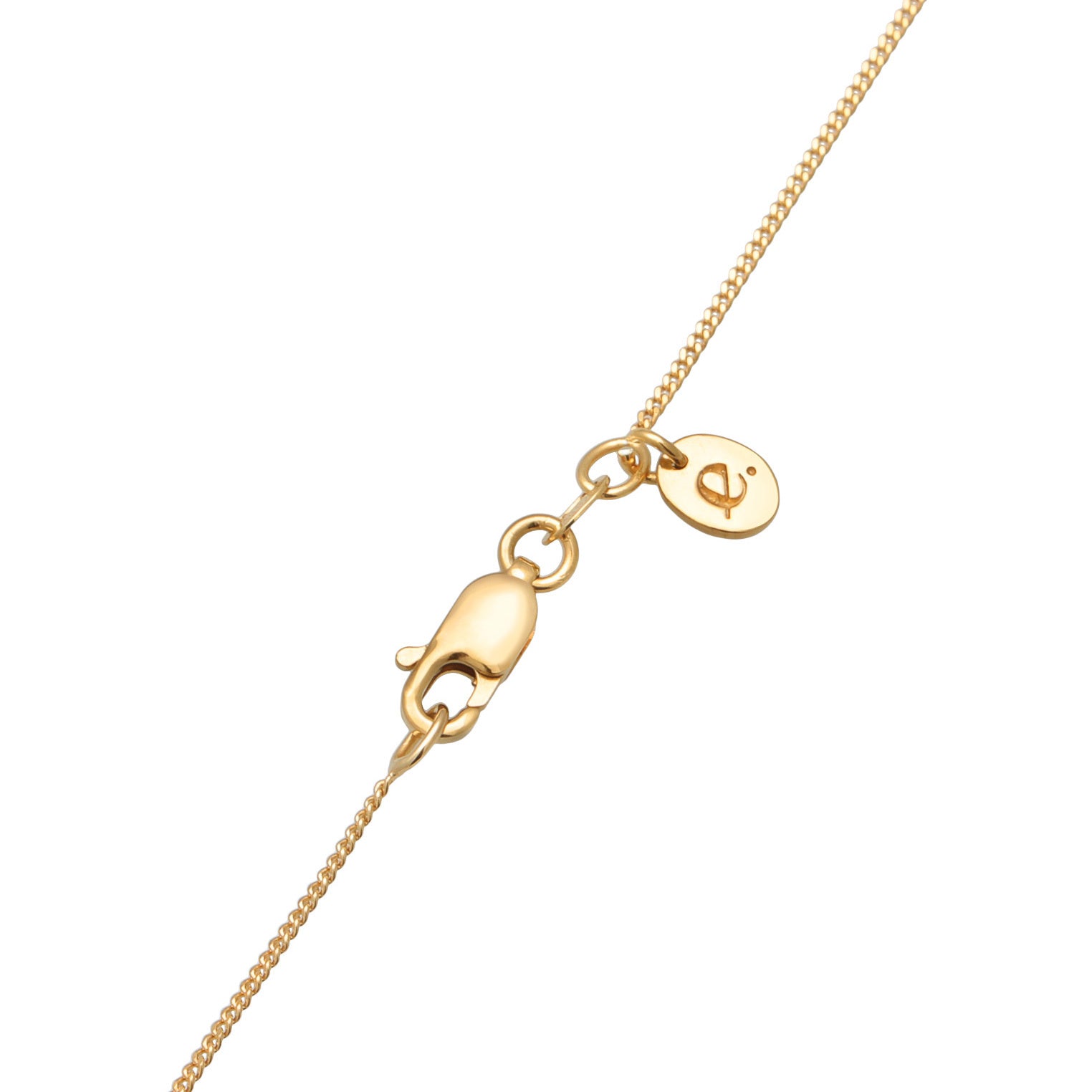 Elli 925 Sterling Silver Coin Necklace Gold plated with Zirconia 2004-BF-0008128-001