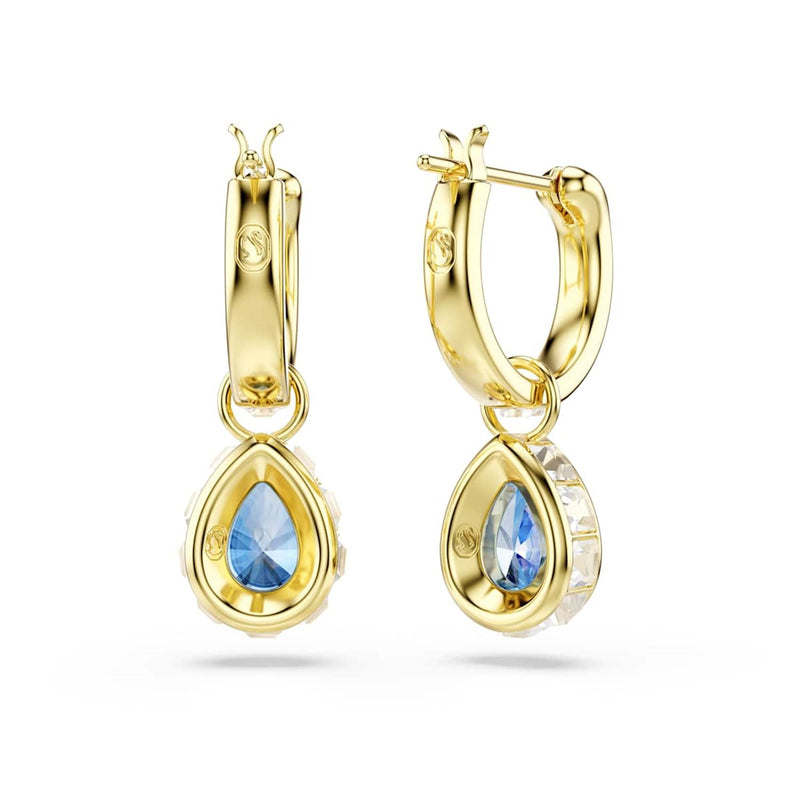 Swarovski Chroma Ohrringe in Goldoptik mit blauen Kristallen 5757815-zoom-