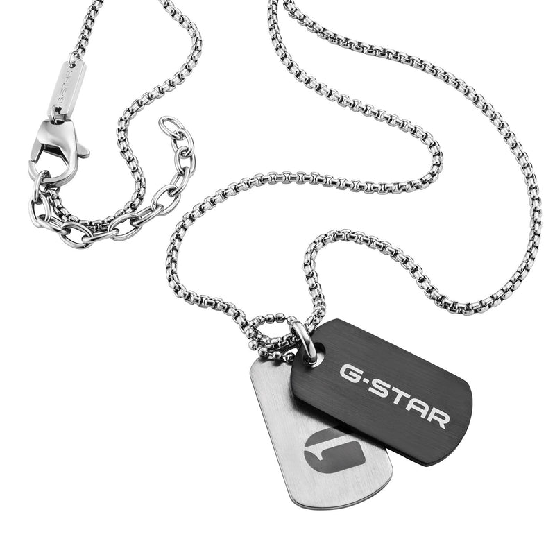 G-Star M-Tag Silberfarbene Halskette GSJ.101.02-zoom-
